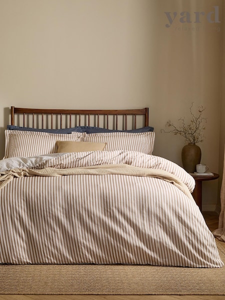 Yard Hebden Striped Cotton Reversible Bed Set