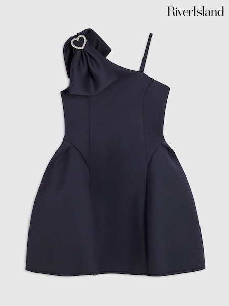 Blue - River Island Asymmetric Scuba Dress