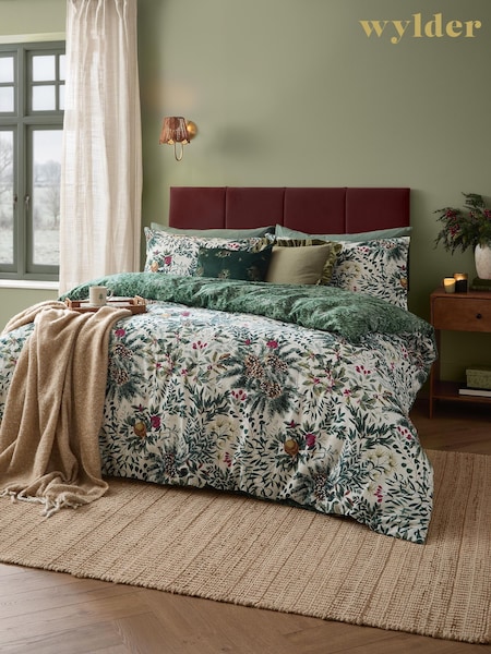 Wylder Winter Foliage Reversible Brushed Cotton Duvet Set