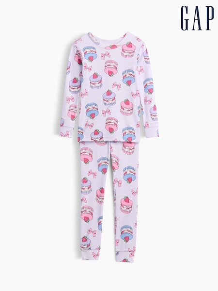 Purple - Gap Macaroon Print Pyjamas Set (6mths-5yrs)