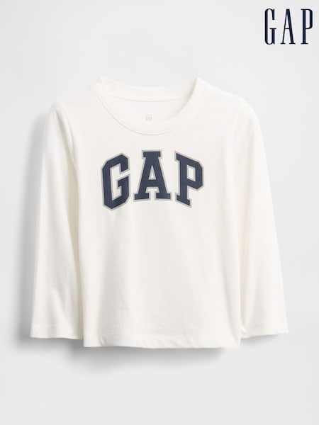 Blanco - Gap Logo Long Sleeve T-shirt (6mths-5yrs)