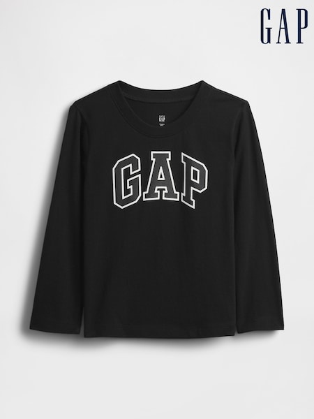 Noir - Gap Logo Long Sleeve T-shirt (6mths-5yrs)