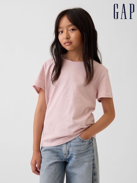 Light Pink - Gap Vinstagesoft Short Sleeve T-shirt (4-13yrs)