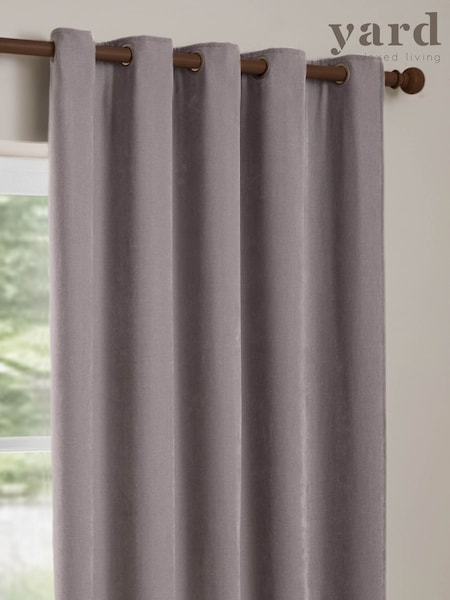 Yard Heavy Chenille Fully Lined Eyelet Curtain