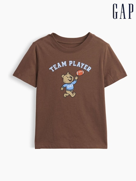 Ours Brannan marron - Gap Graphic Short Sleeve T-shirt (6mths-5yrs)
