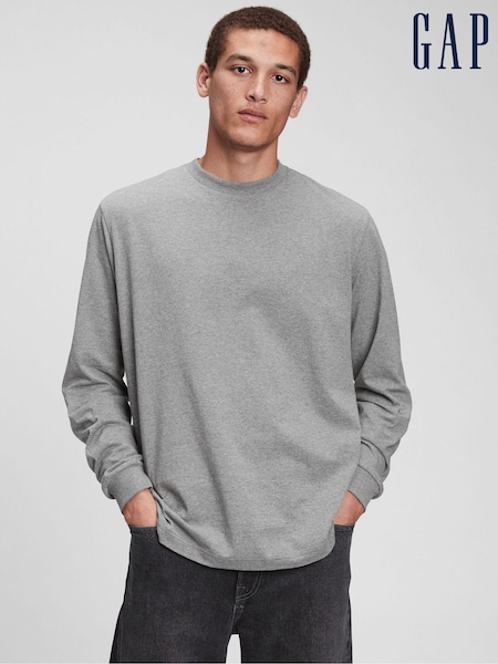 Gap Grey Classic Long Sleeve Crew Neck T-Shirt (R39518) | €5.50