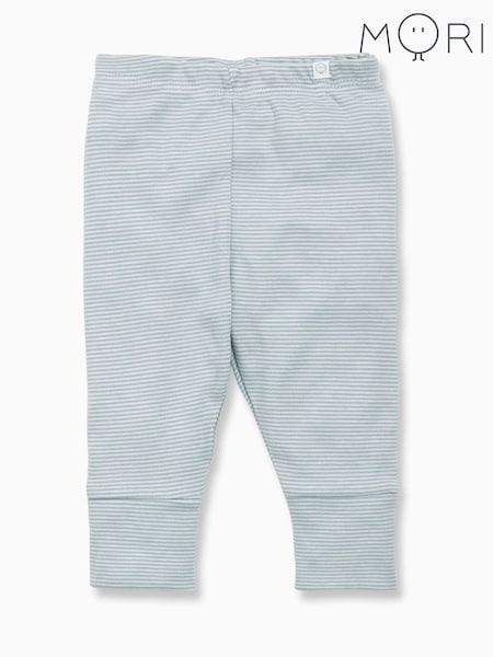 Blue - Mori Supersoft Leggings With Cuff
