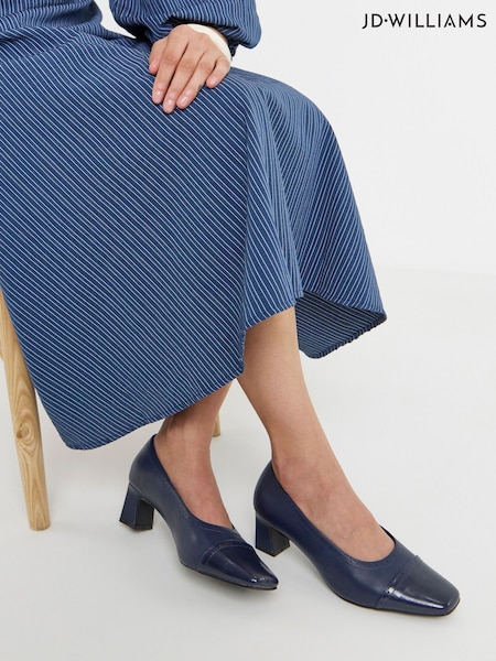 Blue - Jd Williams Flared Block Heel Shoes
