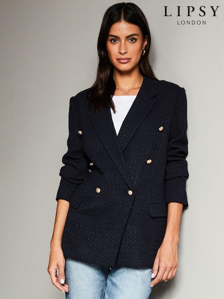 Lipsy Navy Boucle Blazer (R42091) | €41