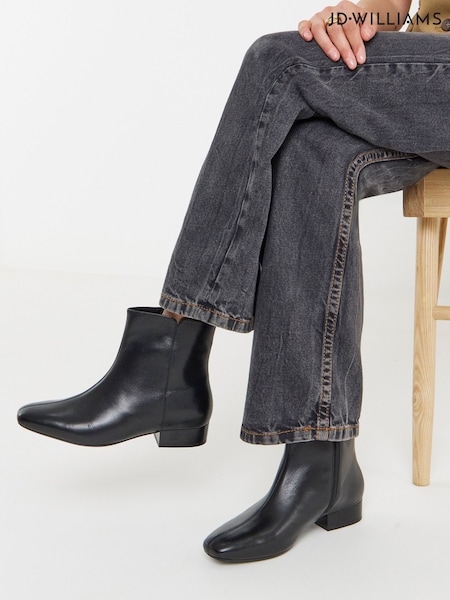 Black - Jd Williams Leather Ankle Boots