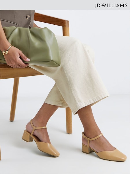 Natural - Jd Williams Two Part Heeled Shoes