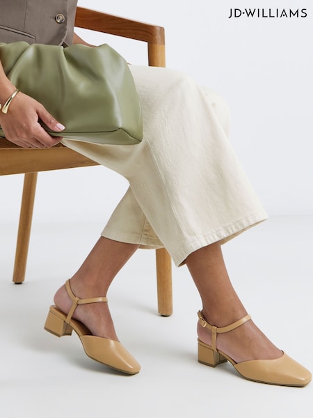 Natural - Jd Williams Two Part Heeled Shoes