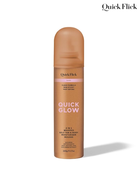 Brown - Quick Flick Glow Dark Whipped Tan Body Moisturiser Mousse