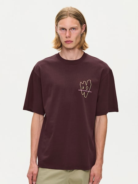 Marrón - Regular Double A By Wood Wood Wwliam Routing T-shirt