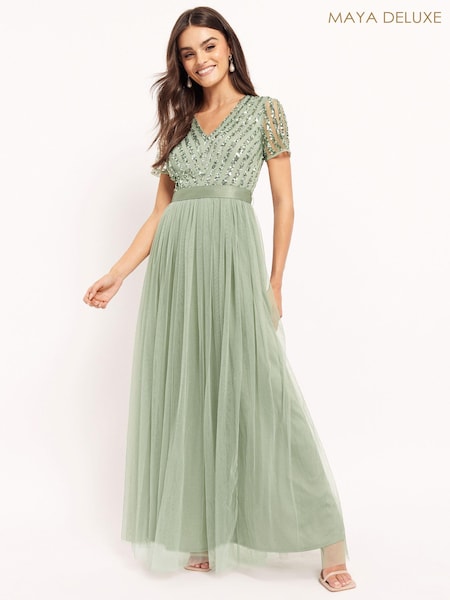 Maya Chevron Sequin Maxi Dress (R43290) | 74 €