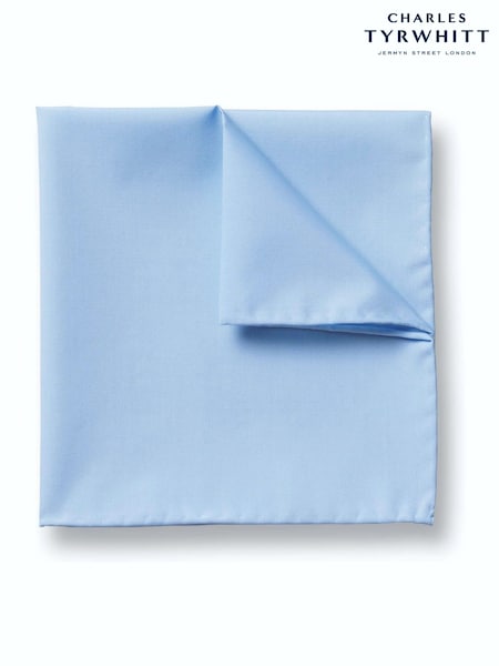 Blue - Regular Charles Tyrwhitt Cotton Pocket Square