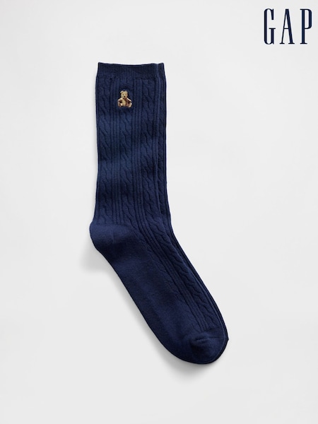 Marinen - Regular Gap Brannan Bear Cable-knit Crew Socks