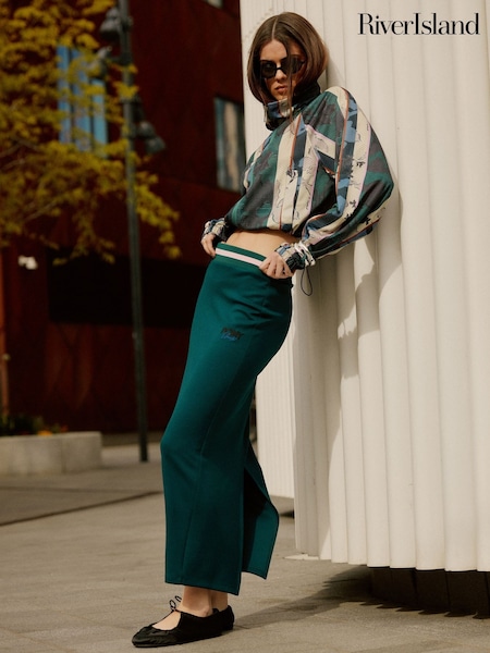 Green - River Island Pony Tipped Maxi Skirt