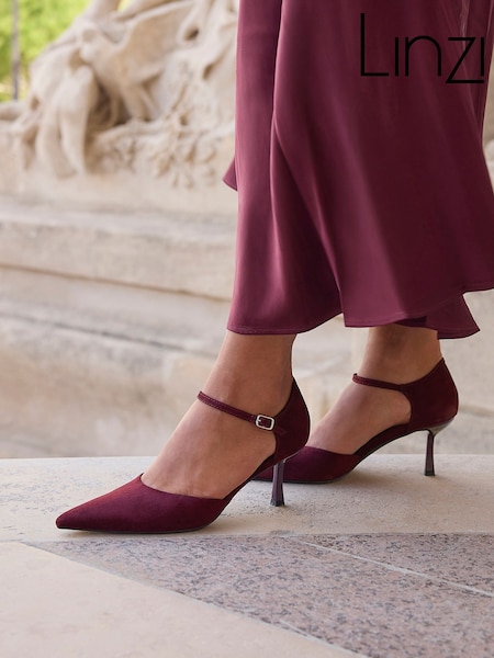 Red - Linzi Sabina Closed Back Court Heels