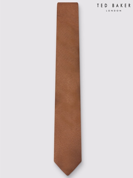 أحمر - Regular Ted Baker Tailoring Mocha Silk Twill Tie