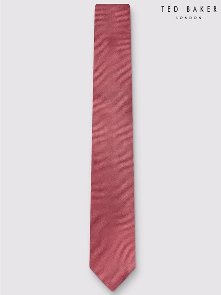 وردي - Regular Ted Baker Tailoring Rose Brown Silk Twill Tie