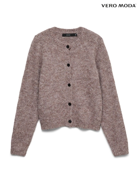 Brun - Cardigan boutonné en maille Vero Moda