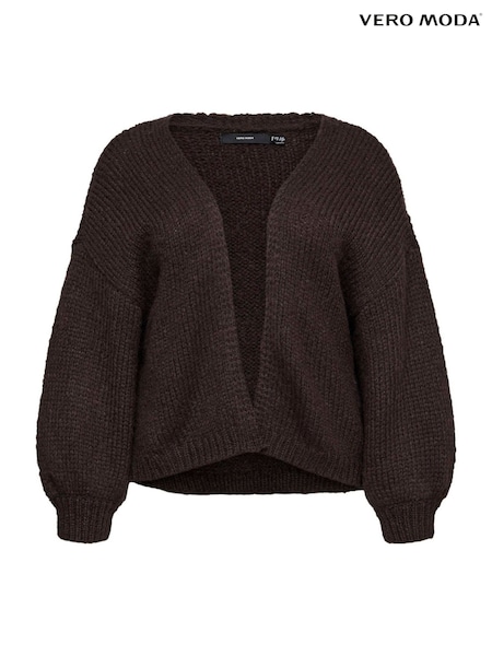 Brown - Vero Moda Long Sleeve Open Cardigan