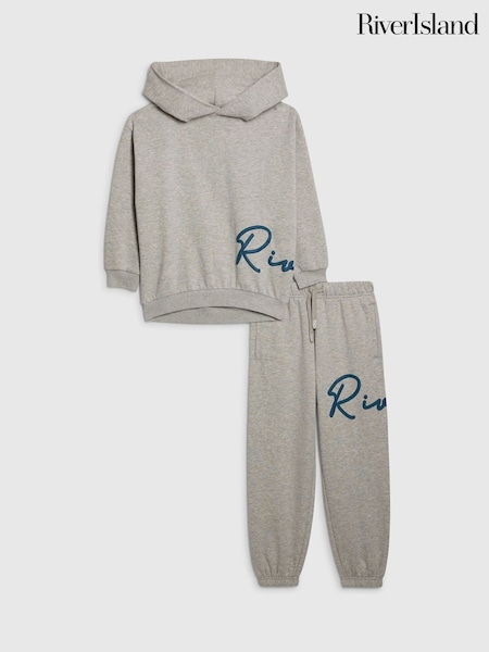 Boz - River Island River Logo Hoodie & Jogger Set