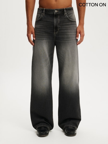 Black - Regular Cotton On Relaxed Baggy Jeans