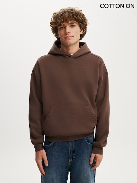 Brown - Regular Cotton On Box Fit Hoodie