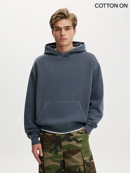 Niebieski - Regular Cotton On Box Fit Hoodie