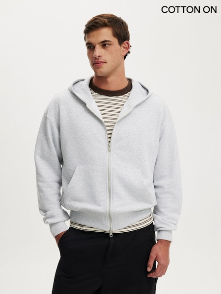 Grey - Regular Cotton On Zip Up Hoodie