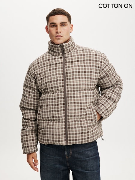 Chocolate Brown - Regular Cotton On Puffer Jacket