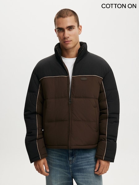 Brown - Regular Cotton On Puffer Jacket