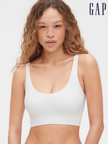 Белый - Gap Seamless Ribbed Bralette (R57078) | €26