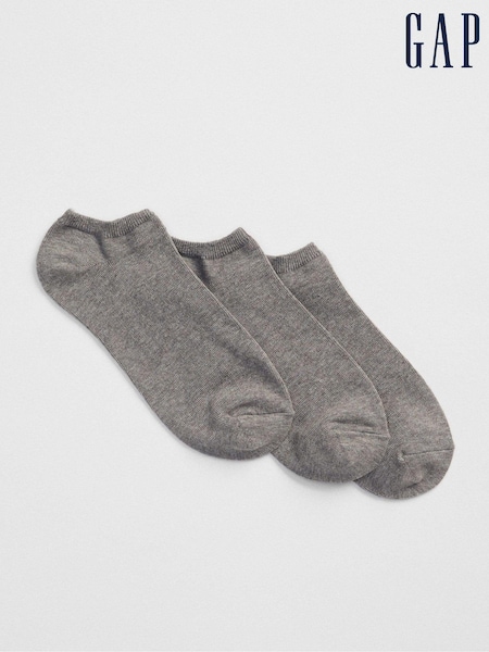 Gap Grey Adults 3 Pack Basic Trainer Socks (R57109) | €11.50