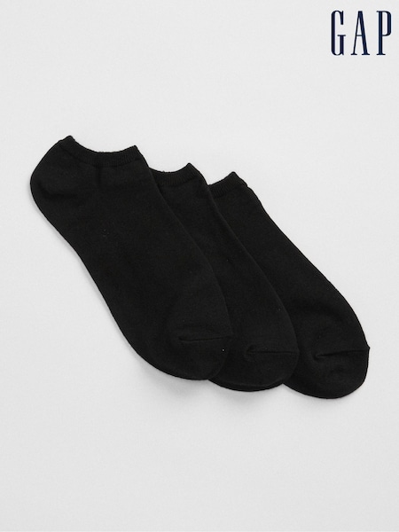 Gap Black Adults 3 Pack Basic Trainer Socks (R57110) | €11.50