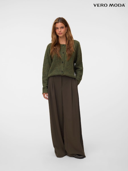 Grün - Vero Moda Knitted Button Down Cardigan