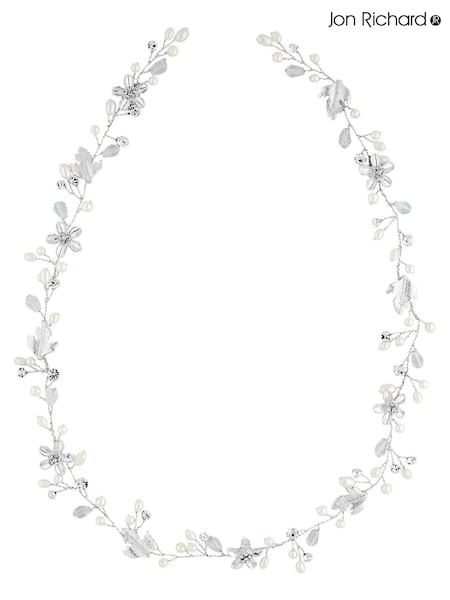 Jon Richard Silver Mia Pearl And Crystal Long Hair Vine (R61556) | €17