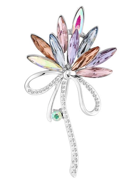 Jon Richard Silver Plated Pink Crystal Navette Decorative Brooch (R61571) | €20