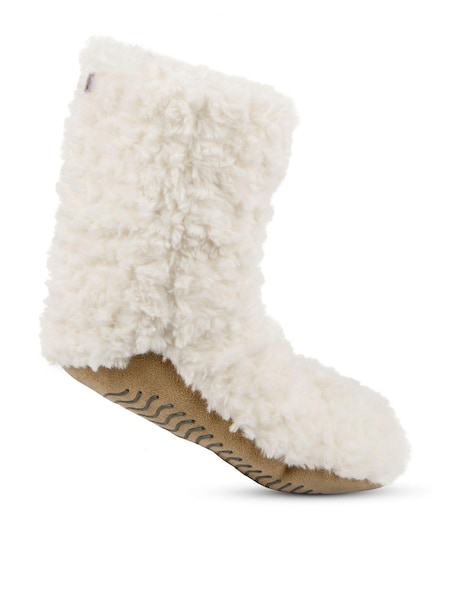 Totes Cream Faux Fur Slipper Socks (R64138) | €13.50
