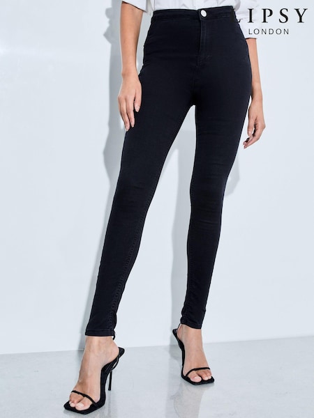 Lipsy Black Petite High Waist Skinny Jeans (R69373) | €16