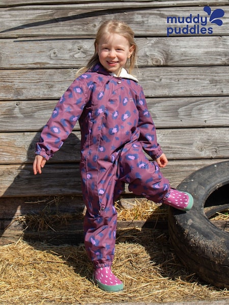 Purple - Muddy Puddles Waterproof 3-in-1 Puddlesuit