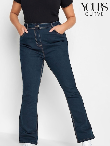 Синий - Yours Curve Isla Bootcut Jean (R73749) | €14