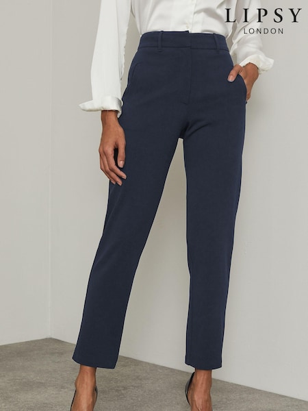 Lipsy Navy Blue Tailored Tapered Smart Trousers (R73825) | €16