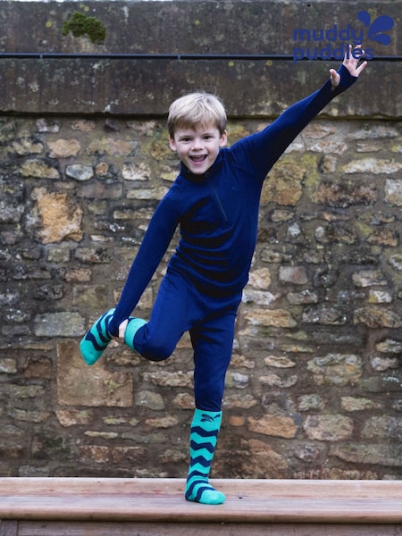 Navy Blue - Muddy Puddles Thermal Baselayer Top