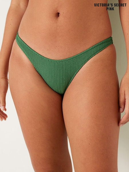 Victoria's Secret PINK Forest Pine Green Brazilian Crinkle Bikini Bottom (R74623) | €22.50