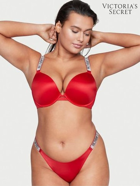 Victoria's Secret Lipstick Red Shine Strap Push Up Bra (R74755) | €68