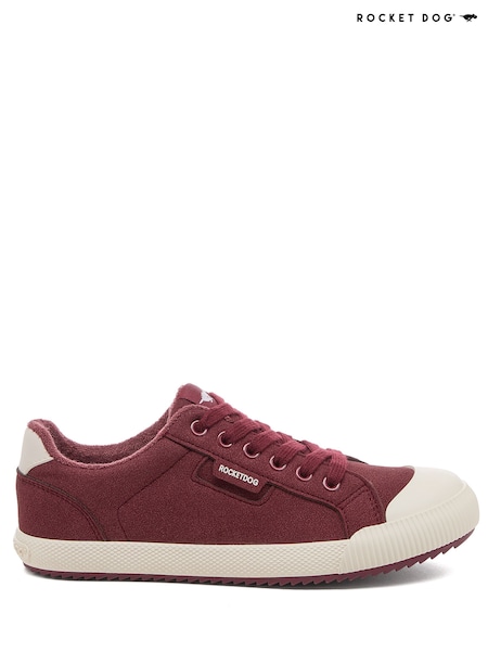 Red - Rocket Dog Cheery Low Fabric Suede Trainers