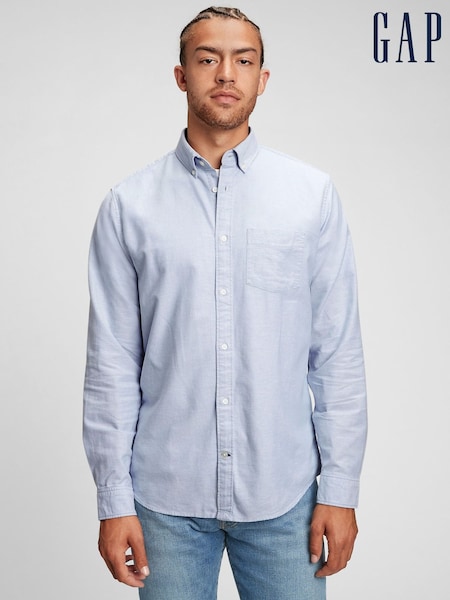 Gap Light Blue Regular Fit Long Sleeve Oxford Shirt (R75816) | €53